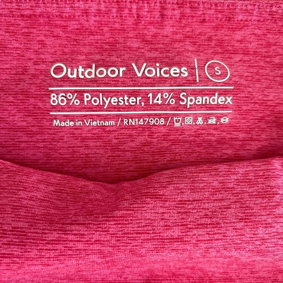 Outdoor Voices Flamingo Pink Heather 7/8 Leggings Hidden pocket NWOT Sz Small - Picture 4 of 6